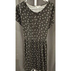 Rock By Junkfood Womens AC/DC Lightning Bolt Dress Size large Black Skater Mini